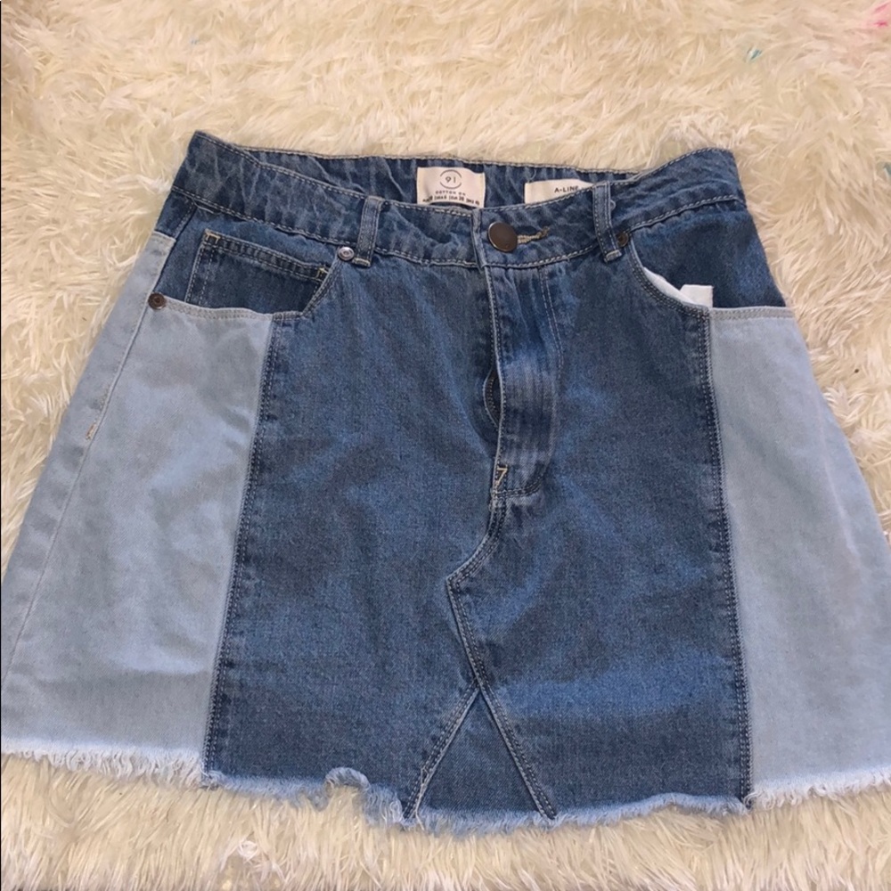 Blue Jean Mini Skirt- Cotton On